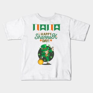 Saint Patricks Day, Happy Shamrock Day Kids T-Shirt